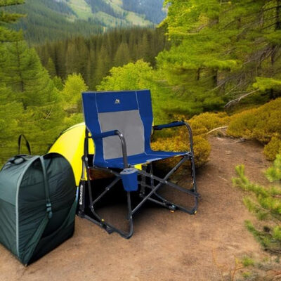 689a6fb69ef9e44091d44599673ebc548401240997d297a34a265.jpg GCI OUTDOOR Freestyle Rocker Camping Chair | Portable Folding Rocking Chair with Solid, Durable Armrests, Drink Holder & Comfortable Backrest — Cinnamon