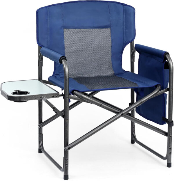 Camping Chairs, Folding Chairs for Outside, Directors Chairs Foldable Adults Heavy Duty,Support to 450LBS