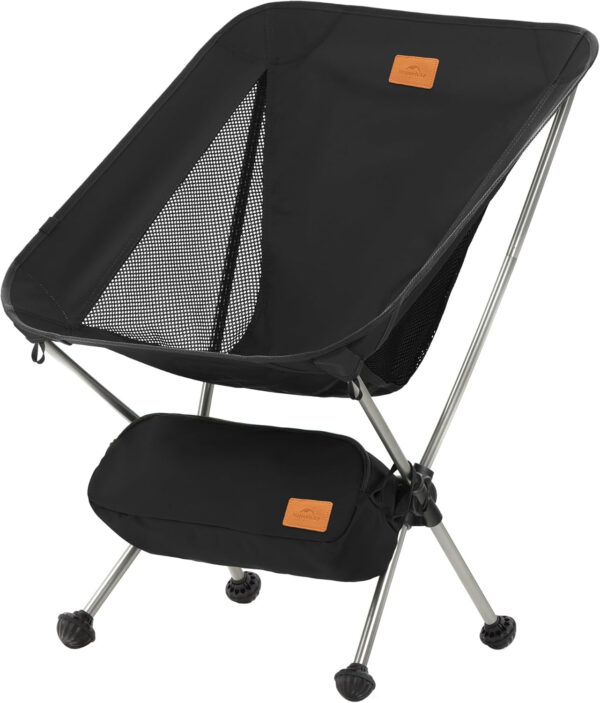 Naturehike YL08 Ultralight Camping Chair, 2.12 LBS Portable Backpacking Chair with Anti-Sinking Feet, Lightweight Compact Collapsible Camp Chair Folding Hiking Chair