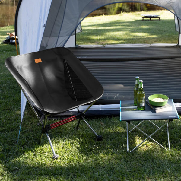 Naturehike YL08 Ultralight Camping Chair, 2.12 LBS Portable Backpacking Chair with Anti-Sinking Feet, Lightweight Compact Collapsible Camp Chair Folding Hiking Chair