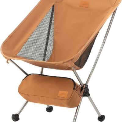 Naturehike YL08 Ultralight Camping Chair, 2.12 LBS Portable Backpacking Chair with Anti-Sinking Feet, Lightweight Compact Collapsible Camp Chair Folding Hiking Chair