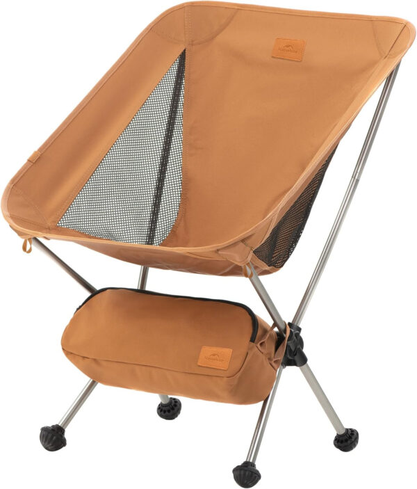 Naturehike YL08 Ultralight Camping Chair, 2.12 LBS Portable Backpacking Chair with Anti-Sinking Feet, Lightweight Compact Collapsible Camp Chair Folding Hiking Chair
