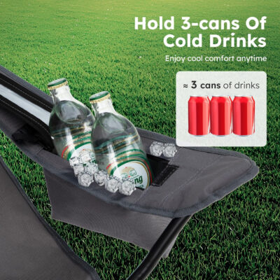 689a70a8cb67f22c025cb50547a4695f1a1adfc442c98f23f025d.jpg ALPHA CAMP Camping Chair 2 Pack Portable Chair with 3-Can Cooler Folding Chair with Side Pocket and Cup Holder, Collapsible for Camping, Tailgates, Beach, Fishing and Sports,2PC