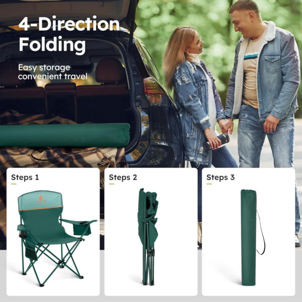 689a70b8d07a1d6246421dcef4e1e239fb1b91f135a332131547d.jpg ALPHA CAMP Camping Chair 2 Pack Portable Chair with 3-Can Cooler Folding Chair with Side Pocket and Cup Holder, Collapsible for Camping, Tailgates, Beach, Fishing and Sports,2PC