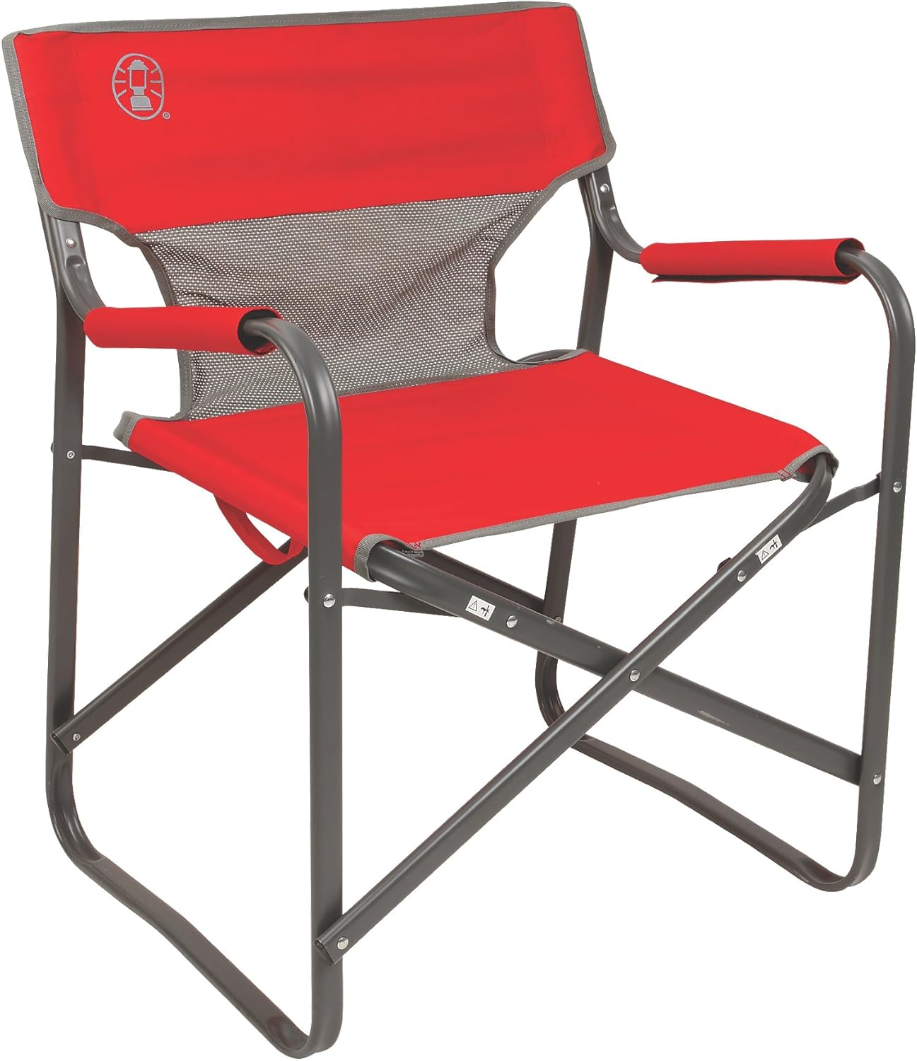 Coleman Outpost Breeze Folding Camp Chair with Cooling Mesh Back, Portable Outdoor Chair Supports up to 300lbs