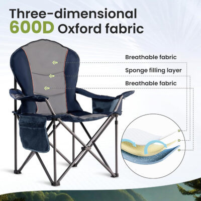 689a71523c81c3d3c2540c5d75cb53cd722b8f83c9d1a5abc8bf9.jpg Oversized Camping Chair Heavy Duty 500LB - Portable Folding Chair with Cooler Bag, Cup Holder & Waterproof Phone Case for Adults, Beach, Hiking, Backyard (Blue & Gray)