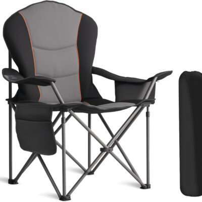 689a715552bd7ceda47eddfea0e3ada2af0f266412cb2a9592df8.jpg Oversized Camping Chair Heavy Duty 500LB - Portable Folding Chair with Cooler Bag, Cup Holder & Waterproof Phone Case for Adults, Beach, Hiking, Backyard (Blue & Gray)