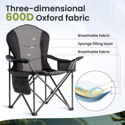 689a715f2b197f7befbfbdb0ed904cd1bf3316dc6781378f0f9cb.jpg Oversized Camping Chair Heavy Duty 500LB - Portable Folding Chair with Cooler Bag, Cup Holder & Waterproof Phone Case for Adults, Beach, Hiking, Backyard (Blue & Gray)