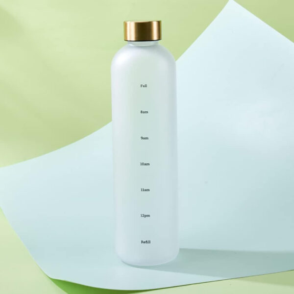 689acd38d9879160f0c26bbcceb09557c11ed2f0f072dcd0265fc.jpg Plastic Water Bottle 32 Oz, Slim Water Bottle With Time Marker, 1 Liter Large Capacity Time Marked Cute Water Bottles for Women Men Fitness,Office and Outdoor Sports