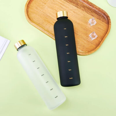 689acd3f6d9cf5dac29aa566395b0b2e89657b1cc50bba970095e.jpg Plastic Water Bottle 32 Oz, Slim Water Bottle With Time Marker, 1 Liter Large Capacity Time Marked Cute Water Bottles for Women Men Fitness,Office and Outdoor Sports