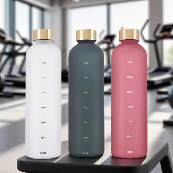 689acd43b3bc7021a6f11208f75dbafa326a28d44c6268c839cff.jpg Plastic Water Bottle 32 Oz, Slim Water Bottle With Time Marker, 1 Liter Large Capacity Time Marked Cute Water Bottles for Women Men Fitness,Office and Outdoor Sports