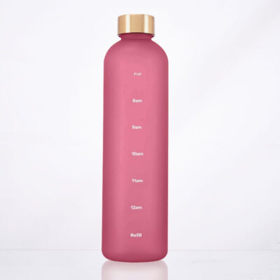 689acd4aae1f71c5c0d415dcef35effa0bc27d1011315dfee4cf0.jpg Plastic Water Bottle 32 Oz, Slim Water Bottle With Time Marker, 1 Liter Large Capacity Time Marked Cute Water Bottles for Women Men Fitness,Office and Outdoor Sports