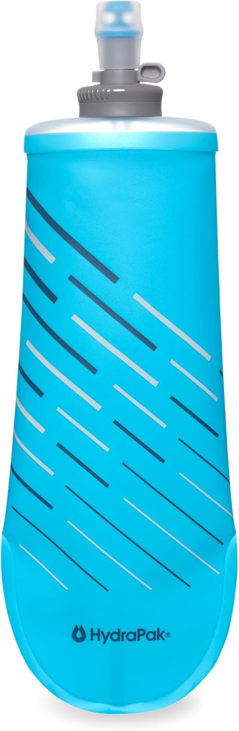 HydraPak PocketFlask 500ml - Compressible, Low Profile Soft Flask Water Bottle, Ideal Fit for Run Belts and Form Fitting Pockets with Locking Cap (500ml / 17oz)