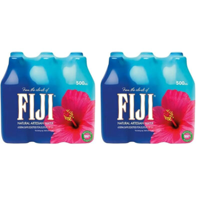 689acde228dd30e45370b63615614714efef019775456bb9e3220.jpg FIJI Natural Artesian Bottled Water 500 mL / 16.9 Fl Ounce (Pack of 12) - 100% Recycled Plastic