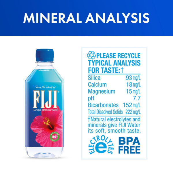 689acde37bdb03d7bb9b2f7b2763fc09334f17da57bd9d86e3492.jpg FIJI Natural Artesian Bottled Water 500 mL / 16.9 Fl Ounce (Pack of 12) - 100% Recycled Plastic