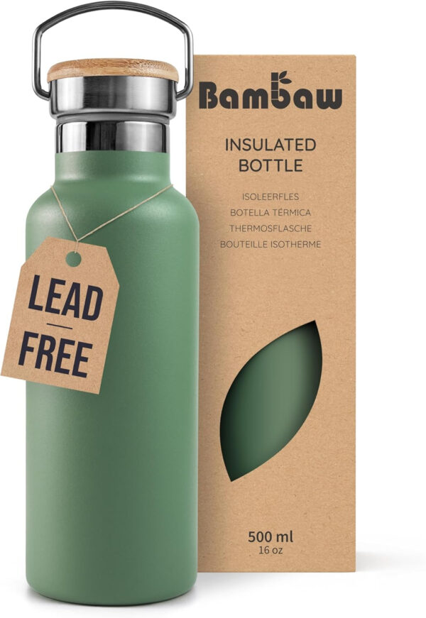 689ace5b59676c96c0e6002ae0e60fa7d024e3829aadaa43e17b0.jpg Bambaw 32 oz Water Bottle, Gray Double Wall Insulated Water Bottle, Stainless Steel Water Bottle, Thermo Water Bottle, Women and Mens Water Bottle, 1 Liter Water Bottle – Stormy Gray