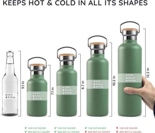 689ace5cc2832f88b2312c0e49aa3ef8b1034120ba9118076448f.jpg Bambaw 32 oz Water Bottle, Gray Double Wall Insulated Water Bottle, Stainless Steel Water Bottle, Thermo Water Bottle, Women and Mens Water Bottle, 1 Liter Water Bottle – Stormy Gray
