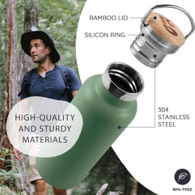 689ace5e22a77fcb644bababd34d14d9f928f8d36f077fafef018.jpg Bambaw 32 oz Water Bottle, Gray Double Wall Insulated Water Bottle, Stainless Steel Water Bottle, Thermo Water Bottle, Women and Mens Water Bottle, 1 Liter Water Bottle – Stormy Gray