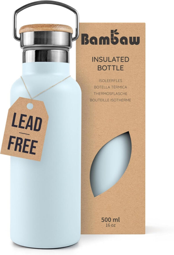689ace948b2c46ba686efe523ffc3814c50a1ce7bad627fc3fd9d.jpg Bambaw 32 oz Water Bottle, Gray Double Wall Insulated Water Bottle, Stainless Steel Water Bottle, Thermo Water Bottle, Women and Mens Water Bottle, 1 Liter Water Bottle – Stormy Gray