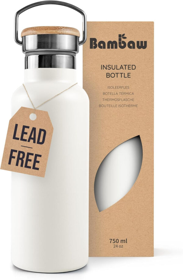 689ace99702896ad1f73aa86b78c01b9c4a58e9ccb43c5c16a40c.jpg Bambaw 32 oz Water Bottle, Gray Double Wall Insulated Water Bottle, Stainless Steel Water Bottle, Thermo Water Bottle, Women and Mens Water Bottle, 1 Liter Water Bottle – Stormy Gray
