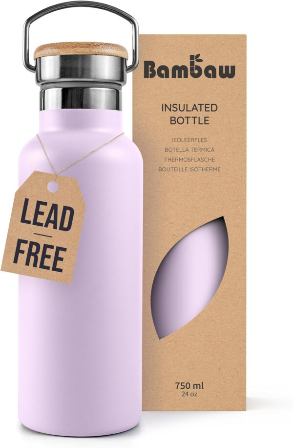 689acebd87b6344d3501e3bf021704effac6f6259e3fbc949bde8.jpg Bambaw 32 oz Water Bottle, Gray Double Wall Insulated Water Bottle, Stainless Steel Water Bottle, Thermo Water Bottle, Women and Mens Water Bottle, 1 Liter Water Bottle – Stormy Gray