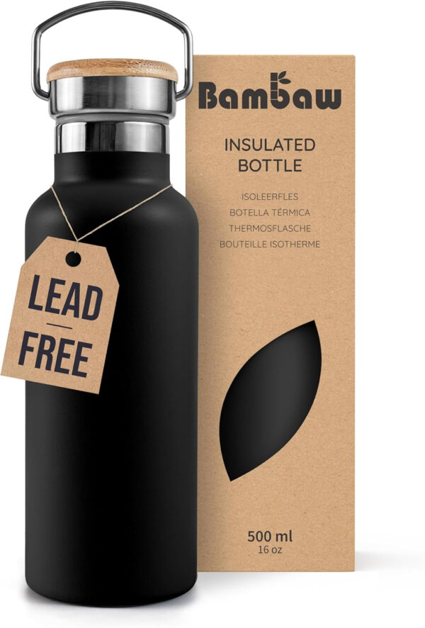 689acec07d5a8272b54c379a88ccd1a65b277ad0a7a0d308f720b.jpg Bambaw 32 oz Water Bottle, Gray Double Wall Insulated Water Bottle, Stainless Steel Water Bottle, Thermo Water Bottle, Women and Mens Water Bottle, 1 Liter Water Bottle – Stormy Gray