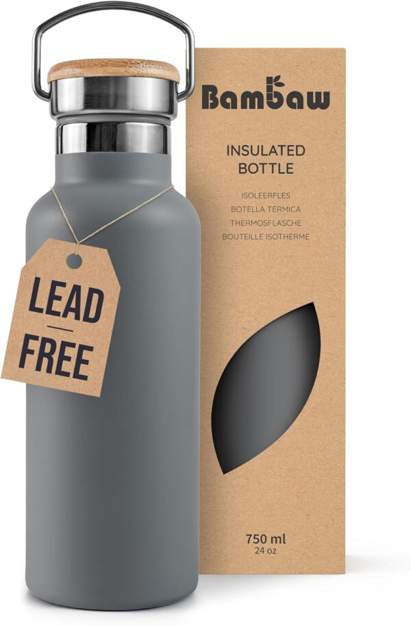 689aced5c97adf99e289a3015d67dec271375b4d7c885b5cc52d2.jpg Bambaw 32 oz Water Bottle, Gray Double Wall Insulated Water Bottle, Stainless Steel Water Bottle, Thermo Water Bottle, Women and Mens Water Bottle, 1 Liter Water Bottle – Stormy Gray