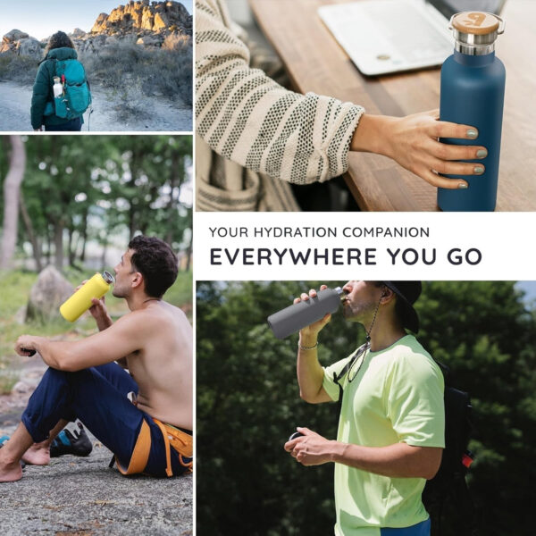 689acedf28ae7e79724ab2870d7d7ea5a40d7cc160901910948a1.jpg Bambaw 32 oz Water Bottle, Gray Double Wall Insulated Water Bottle, Stainless Steel Water Bottle, Thermo Water Bottle, Women and Mens Water Bottle, 1 Liter Water Bottle – Stormy Gray