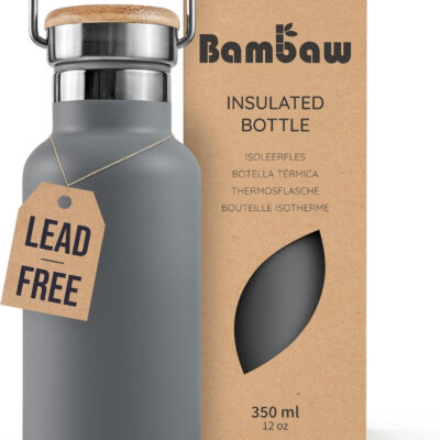 689acee4719ba077be9850f1afcab3b0ad47d3a702443c674695e.jpg Bambaw 32 oz Water Bottle, Gray Double Wall Insulated Water Bottle, Stainless Steel Water Bottle, Thermo Water Bottle, Women and Mens Water Bottle, 1 Liter Water Bottle – Stormy Gray