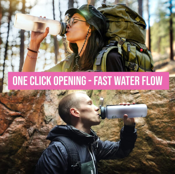 689ad00c8f88ce93159891aad636b4152acc45b2bc292f54cfa17.jpg Embrava Sports Water Bottle - 32oz Large - Fast Flow Quick Sip Lid - BPA & BPS Free - Leakproof, Flip Top - Lightweight & Sturdy Tritan Plastic - Strainer for Fruit & Ice