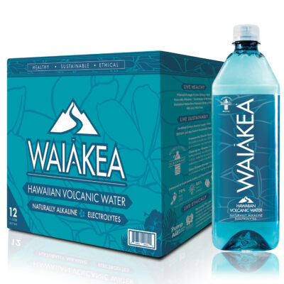 Waiākea - Hawaiian Volcanic Water - Naturally Alkaline Water - pH Range 7.6 to 8.2 - All Natural Minerals & Electrolytes - 100% Recycled Water Bottles - Bottled Water 15 Pack - 23.7 Fl Oz, 700 mL