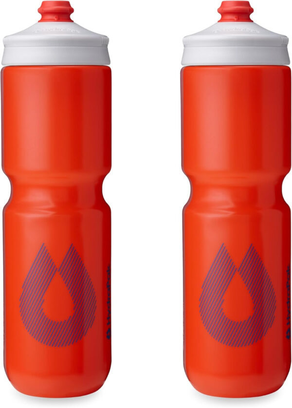 689ad1685e9ee8194fee274fcbcc02faa7fe6cbbfa5a73d6436f5.jpg HydraPak Breakaway Surge Lightweight Bike Water Bottle 2-Pack (20oz, 25oz, 30oz) - High Flow, Cycling & Sports Squeeze Bottle