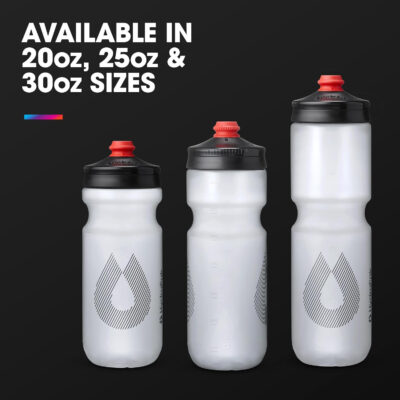 689ad17985c74dbf3d095f4c9a21feab8eeb22be0607f9867dff0.jpg HydraPak Breakaway Surge Lightweight Bike Water Bottle 2-Pack (20oz, 25oz, 30oz) - High Flow, Cycling & Sports Squeeze Bottle