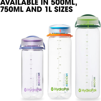 689ad1d28dd4cae8298f29ce73a4c4dde7c527da656ccaa3bd86b.jpg HydraPak Recon Twist & Sip - Wide Mouth Recycled Plastic Water Bottle (24oz or 32oz) - Eco Friendly, BPA Free, Easy Carry