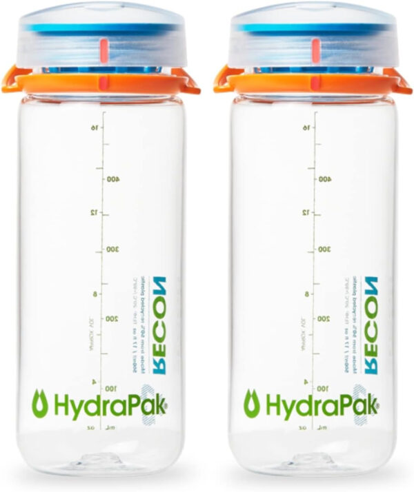 689ad1e7e55aca27a98652eb23fe2ee5649022bda3709a70007e6.jpg HydraPak Recon Twist & Sip - Wide Mouth Recycled Plastic Water Bottle (24oz or 32oz) - Eco Friendly, BPA Free, Easy Carry