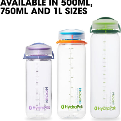 689ad1f3403447fabe8ddeb2e4eb719e85d2fc0b7794a6f48541b.jpg HydraPak Recon Twist & Sip - Wide Mouth Recycled Plastic Water Bottle (24oz or 32oz) - Eco Friendly, BPA Free, Easy Carry