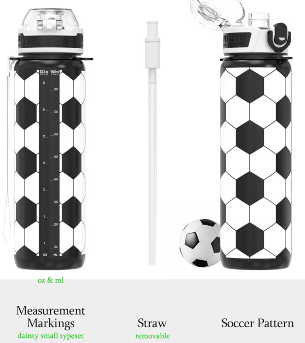 689ad225c4572e8d40adceaa1ef2e726d53000abd92d24b9b4a8b.jpg 32oz/1L Sport Water Bottle, Durable Tritan, Leak-Proof, Dishwasher-Safe, BPA-Free, Drop-Resistant, Chug Lid/Straw, High Transparency, for Hiking/Backpack/Gift (Water in Global Languages)