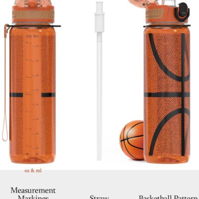 689ad231674056a0d6272f86f801e09ff32148779fcda6d6106e8.jpg 32oz/1L Sport Water Bottle, Durable Tritan, Leak-Proof, Dishwasher-Safe, BPA-Free, Drop-Resistant, Chug Lid/Straw, High Transparency, for Hiking/Backpack/Gift (Water in Global Languages)