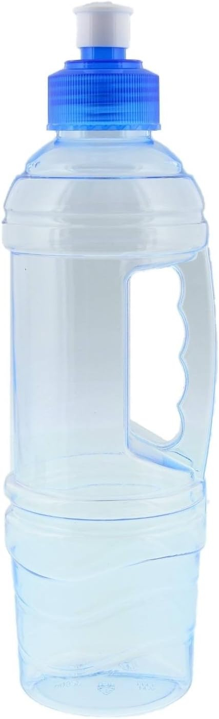 Arrow H2O On The Go Water Bottle, 1 Liter - Clear Plastic Water Bottle with Push Cap - Made in The USA, BPA Free - Built-in Convenient Handle, Leakproof - Ideal for The Gym and Sports Practice
