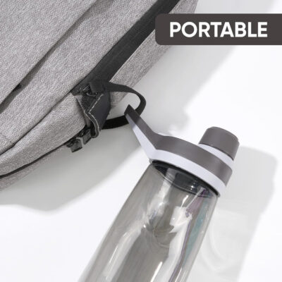 Kerilyn 32oz Clear Water Bottle, Reusable Sports Water Bottle with Handle, Spill-Proof, Leak-Proof Water Bottle for Gym, Hiking, Travel, Black