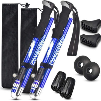 689ad3e29a7a94eec86aa3dc08e426c9dc4363a2b46f0e0adcfa8.jpg Covacure Trekking Poles Collapsible Hiking Poles - Aluminum Alloy 7075 Trekking Sticks with Quick Lock System, Telescopic, Collapsible, Ultralight for Hiking, Camping