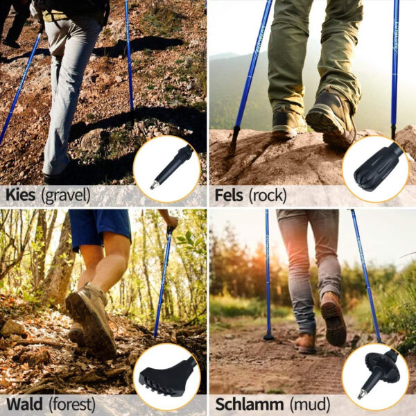 689ad3e596e3685791f45d59031cd358ed1b9f7aa923be3c12738.jpg Covacure Trekking Poles Collapsible Hiking Poles - Aluminum Alloy 7075 Trekking Sticks with Quick Lock System, Telescopic, Collapsible, Ultralight for Hiking, Camping