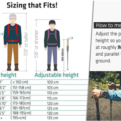 Trekology Trek-Z Collapsible Hiking & Trekking Poles - Balance Support for Seniors, Women, and Men, 2pc Per Set