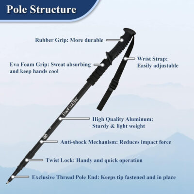 689ad4fedb5d36c6ec84f59efa961e602b0e6958d773d2d76885f.jpg TheFitLife Nordic Walking Trekking Poles - 2 Sticks with Anti-Shock and Quick Lock System, Telescopic, Collapsible, Ultralight for Hiking, Camping, Mountaining, Backpacking, Walking, Trekking