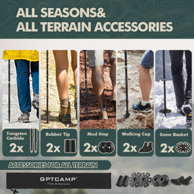 689ad5aa5e53be419059a2e4498ae0174145a7e5a53acbd95db7a.jpg GPTCAMP Walking Sticks,Trekking Poles Collapsible Hiking Poles,Lightweight Folding Travel Walking Pole for Men Women,2pc Adjustable Hiking Stick with EVA Foam Grips for Backpacking