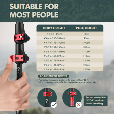 689ad5b35998cf3117df2b9c4158a88ec6b8364a4b588a6d4c242.jpg GPTCAMP Walking Sticks,Trekking Poles Collapsible Hiking Poles,Lightweight Folding Travel Walking Pole for Men Women,2pc Adjustable Hiking Stick with EVA Foam Grips for Backpacking