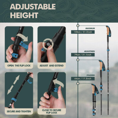 689ad5b9c7f7ff65898073f2ad605d42d3cfd54b010b2fff812f8.jpg GPTCAMP Walking Sticks,Trekking Poles Collapsible Hiking Poles,Lightweight Folding Travel Walking Pole for Men Women,2pc Adjustable Hiking Stick with EVA Foam Grips for Backpacking