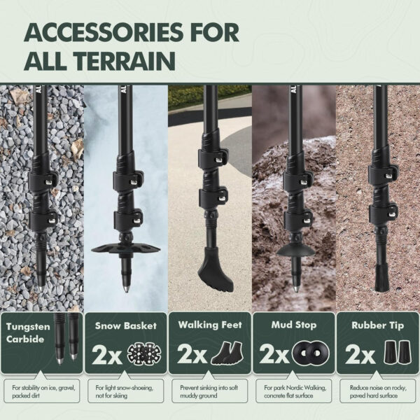 689ad61705909e6cadddba0ed9ae785a8aa9e9ab1ae9875f62896.jpg KINGGEAR Nordic Walking Stick, TP1 Hiking Poles Retractable Lightweight 7075 Aluminum, Trekking Poles with Flip Lock, Natural Cork and EVA Grip, 2pc Hiking Gear