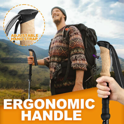 689ad66e2b8a1613a104bef2232a9bdd5288fc5ab6dae12f803a9.jpg COVACURE Cork Handle Trekking Poles - Collapsible Hiking Sticks with Anti-Shock Tips, Lightweight & Foldable Walking Sticks for Snow Trails & Mountain Climbs, Durable Trekking Gear for Men and Women
