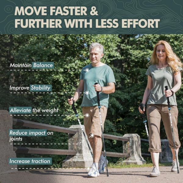 689ad6c0c83e63d750d31224e7c5718fc403cc49976ea70a05c73.jpg GPTCAMP Walking Sticks Collapsible Hiking Poles,Lightweight Trekking Poles Made of Carbon -Aluminum,2pc Folding Halking Stick for Men & Women,with Extra-Long Foam Handle and Flip Lock,Blue